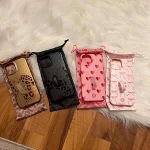 Loopy Cases (set of 4) and NIB tempered screen protector.iPhone 14; right handed